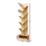 Bookcase Display Storage Stand Rack  Shelf 9 level, 40cm x 19.5cm x 150cm Bookshelf Natural