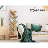 Bookcase Display Storage Stand Rack  Shelf 9 level, 40cm x 19.5cm x 150cm Bookshelf Natural