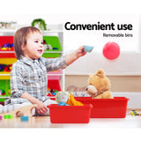 Kids Storage Organiser  Box With 8 Bins Bookshelf Toy Box  Cabinet