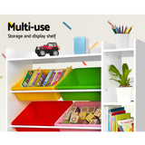 Kids Storage Organiser  Box With 8 Bins Bookshelf Toy Box  Cabinet