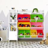 Kids Storage Organiser  Box With 8 Bins Bookshelf Toy Box  Cabinet