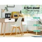Stand Table with Drawers Entry Hallway  stand Wood Computer Desk