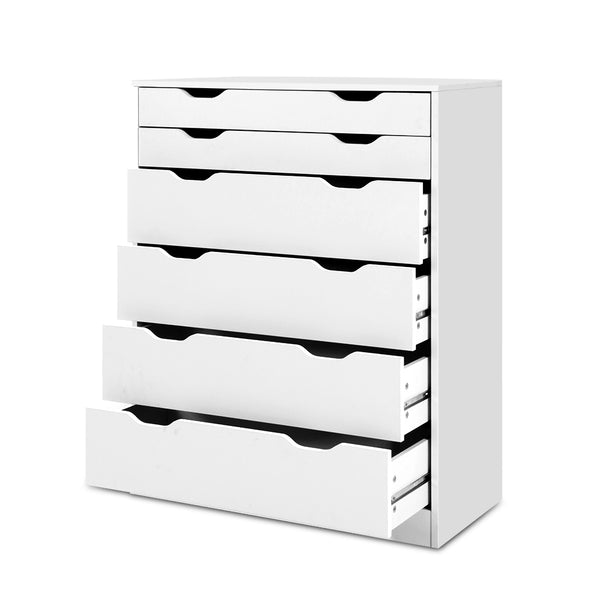 Tallboy 6 Drawer Cabinet Storage Dresser Table Bedroom Storage