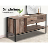 Stand Cabinet 1.24 M Storage media devices tv Unit Storage Cabinet Rustic Wooden
