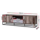 TV Stand 180cm TV Storage TV Cabinet TV Media Unit Rustic Style