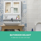 Bathroom Cabinet Bathroom  Storage Cabinet with Mirror Bathroom mirror - White