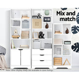 Storage Bookshelf Display Cabinet Bookcase Stand Organiser  - White