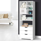 Storage Bookshelf Display Cabinet Bookcase Stand Organiser  - White
