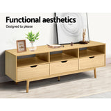 TV Stand TV Console Media Storage 160cm TV Cabinet Entertainment Unit - Natural