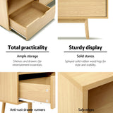 TV Stand TV Console Media Storage 160cm TV Cabinet Entertainment Unit - Natural