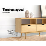 TV Stand TV Console Media Storage 160cm TV Cabinet Entertainment Unit - Natural