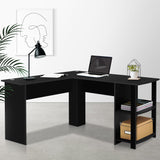 Desk Office desk 36cm x 130cm x 72.5cm student desk Office Computer Desk Corner Study Table Workstation L-Shape Black
