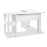 Desk Office desk student desk Office Computer Desk Corner Study Table Workstation L-Shape Shelf White