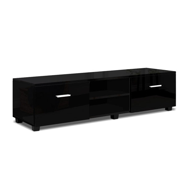 Tv Stand tv Cabinet 1.4 M in  High Gloss Storage devices Shelf Black