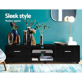 Tv Stand tv Cabinet 1.4 M in  High Gloss Storage devices Shelf Black