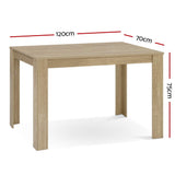 Table Dining Table 4 Seater  Kitchen Tables Oak look 120cm Home Cafe Restaurant