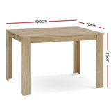 Table Dining Table 4 Seater  Kitchen Tables Oak look 120cm Home Cafe Restaurant
