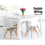Table Dining Table 4 Seater Wooden Kitchen Tables White 120cm Cafe Restaurant