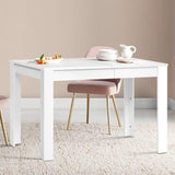 Table Dining Table 4 Seater Wooden Kitchen Tables White 120cm Cafe Restaurant