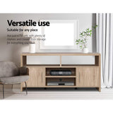 Tv Stand Storage 1.4 M in  TV Cabinet media devices TV Unit  Shelf look Oak