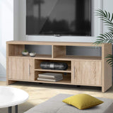 Tv Stand Storage 1.4 M in  TV Cabinet media devices TV Unit  Shelf look Oak