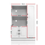 Storage Buffet Sideboard Cupboard Doors White Cabinet Kitchen Hallway