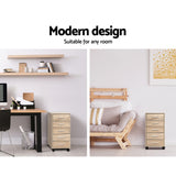 Storage Cabinet with wheels and five Drawers Filing Drawers Bedside office storage