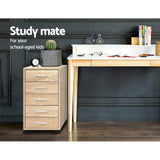Storage Cabinet with wheels and five Drawers Filing Drawers Bedside office storage