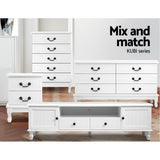 Bedside Table Bed side stand with  2 Drawers Nightstand Storage Cabinet