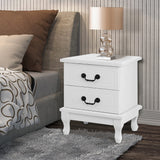 Bedside Table Bed side stand with  2 Drawers Nightstand Storage Cabinet