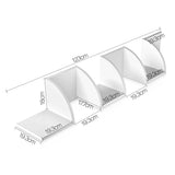 Bookcase Display Storage Stand  5 Lv Corner shelf Wall Shelf - White D/F
