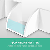 Bookcase Display Storage Stand  5 Lv Corner shelf Wall Shelf - White D/F