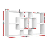 Shelves Display Style Floating Wall Mount Wall shelf Storage Bookshelf Rack White