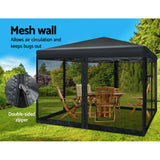 Shade Cover Gazebo AUTO Set Up 300 x 300 cm Fly Screen Event tent   Black