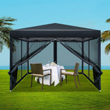 Shade Cover Gazebo AUTO Set Up 300 x 300 cm Fly Screen Event tent   Black