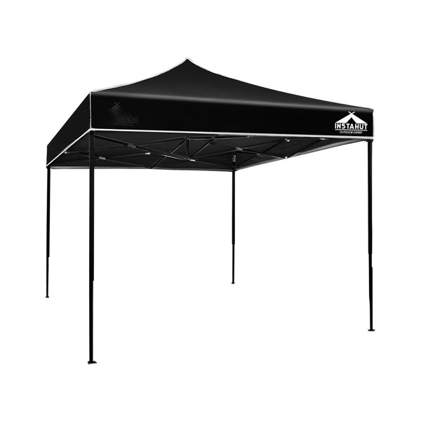Shade Cover Gazebo 3 x 3m  Pop Up Marquee Outdoor Tent Folding Wedding Gazebos Black