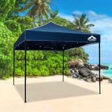 Shade Cover Gazebo 3 x 3m Pop Up Marquee Outdoor Tent Folding Wedding Gazebos Navy