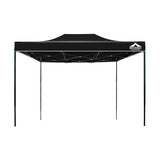 Shade Cover Gazebo 3 X 4.5m Pop Up Marquee Outdoor Tent Folding Wedding Gazebos Black