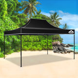 Shade Cover Gazebo 3 X 4.5m Pop Up Marquee Outdoor Tent Folding Wedding Gazebos Black