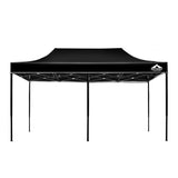 Shade Cover Gazebo 3 x 6m Pop Up Marquee Outdoor  Wedding Gazebos Tent Folding Black