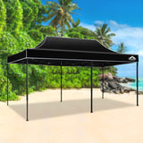 Shade Cover Gazebo 3 x 6m Pop Up Marquee Outdoor  Wedding Gazebos Tent Folding Black