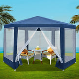 Shade Cover Gazebo with Insect Protection Wedding Marquee  Party Tent Canopy Navy -OFFERFEB-