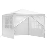 Shade Cover 3x3 m Tent white with walls  Gazebo Marquee and Side Wall Party Wedding  White 4 Panel