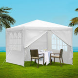 Shade Cover 3x3 m Tent white with walls  Gazebo Marquee and Side Wall Party Wedding  White 4 Panel-OFFERFEB-