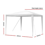 Shade Cover Gazebo 3x3 Tent White Outdoor Marquee Party Event Tent Wedding Canopy Camping