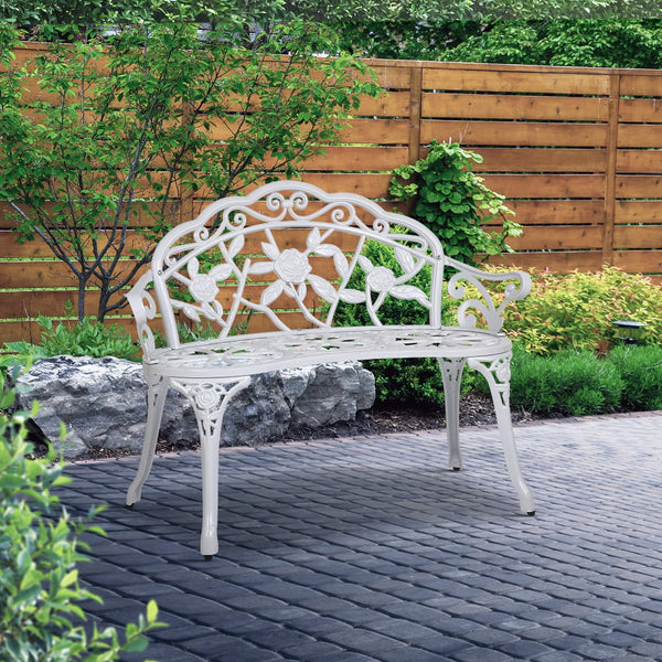 Bench Metal Bench Classic Designs Durable Popular – White