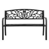 Bench Metal Bench Classic Designs Durable in Black backyard Bench