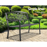 Bench Metal Bench Classic Designs Durable in Black backyard Bench