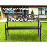 Bench Metal Bench Classic Designs Durable in Black backyard Bench