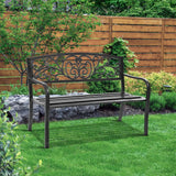 Bench Metal Bench Classic Designs Durable in Black backyard Bench